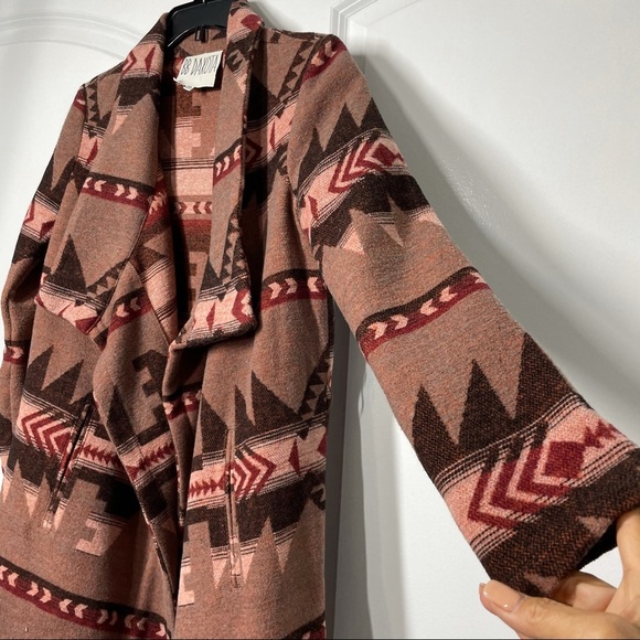 BB Dakota Mackenzie Southwestern Tribal Boho Jacket Longline Duster size… - Picture 4 of 10